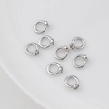 Polished silver jewelry connector rings for DIY bracelet and necklace making - Single Piece Price / White Gold