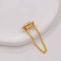 14k vergoldeter Magnetverschluss mit Verlängerungskette für DIY Armbänder - 18k Gold Zylindrischer Verschluss-6mm
