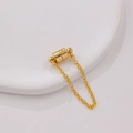 14k vergoldeter Magnetverschluss mit Kette für einfaches Anlegen von Armbändern - 18k Gold Zylindrischer Verschluss-5mm