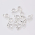 Silver plated metal jewelry clasps for DIY necklace and bracelet connector components - Single Price / Bright Silver