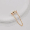 Cierre magnético bañado en oro de 14k para joyería con cadena de seguridad fina - Cierre Cilíndrico de Oro de 14k-6mm