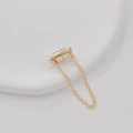 Cierre magnético bañado en oro de 14k con cadena de seguridad para joyas - Cierre Cilíndrico de Oro de 14k-5mm