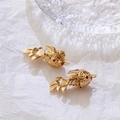 18k vergoldeter Koi-Fisch Anhänger mit roten Zirkon-Augen für DIY Schmuck - Groß (29x12mm) / Gold