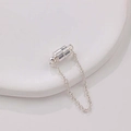 Cierre magnético de plata con cadena de seguridad para pulseras y collares DIY - Cierre Cilíndrico de Plata Gruesa-6mm