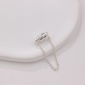 Cierre magnético plateado con cadena de seguridad para collares y pulseras DIY - Cierre Cilíndrico de Plata Gruesa-5mm