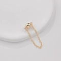 Cierre magnético de oro de 14k con cadena de seguridad para creación de joyas DIY - Cierre Esférico de Oro de 14k-6mm