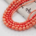 Vibrant coral orange round jade beads in multiple sizes for DIY jewelry making crafts - 4mm (10 Counts) / Cream Yellow Jade - Style 65