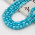 Blaugrüne Naturjade-Rundperlen für DIY-Schmuck in verschiedenen Größen von 4-12mm - Größe XL (Groß) / Blaugrün (Stil 73)