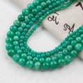 Polierte natürliche grüne Jade Rundperlen für DIY Halsketten und Armbänder - Größe XL (Groß) / Hellgrün (Stil 75)