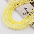 Translucent yellow natural ice silk jade beads in multiple sizes for DIY jewelry making - 12mm (30 Counts) / Lemon Yellow (Style 91)