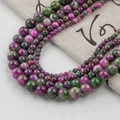 Perle rotonde in giada persiana viola e verde in varie dimensioni per gioielli fai-da-te - 8mm / Giada Persiana Stile 45