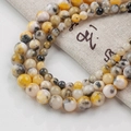 Natural bumblebee jasper beads with yellow and black textures for DIY jewelry making - 12mm (30 Counts) / Persian Jade (40)