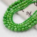 Natürliche blaugrüne runde Jadeperlen für DIY-Schmuck in verschiedenen Größen 4-12mm - 12mm (30 Stück) / Dunkelgrün (Stil 77)