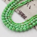 Perle di giada a righe verde mela naturale in varie dimensioni per gioielli DIY - 6mm (Filo di circa 65 Pezzi) / Giada Persiana a Strisce (Stile 107)