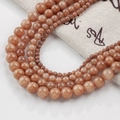 Natural jade round beads for DIY jewelry making in a soft pink earthy finish - Beige Jade Type 85