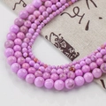 Perle di giada a strisce naturali viola chiaro in varie dimensioni per gioielli fai-da-te - 6mm (Filo di circa 65 Pezzi) / Giada Persiana a Strisce (Stile 108)