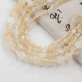 Multiple sizes of creamy yellow natural jade beads from 4mm to 12mm for DIY jewelry - 4mm (10 Counts) / Huanglong Jade - Style 71