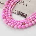 Perle rotonde in giada rosa a strisce di varie dimensioni per gioielli fai-da-te - 6mm (Filo di circa 65 Pezzi) / Giada Persiana a Strisce (Stile 109)