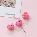 Pink cartoon star charm with sleeping cap for DIY jewelry and bracelets - Pink Star with Sleeping Hat
