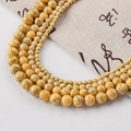 Yellow turquoise beads with black spiderweb patterns for DIY jewelry making - Turquoise-150