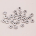 Close-up of polished silver spacer beads for DIY jewelry making and handmade crafts - 3mm / 10 Pieces Pack / White Gold