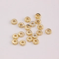 18k gold plated wheel spacer beads for handmade DIY bracelet and jewelry making - 3mm / 10 Pieces Pack / 14K Gold