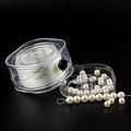 Bobine de fil élastique blanc pour bijoux avec perles pour création de bracelets DIY - 3 brins / Blanc (En boîte)