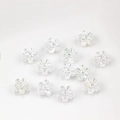 Perle floreali in resina AB arcobaleno per gioielli fai-da-te e accessori fatti a mano - Bianco Puro (6#)
