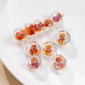 12mm wave-patterned glass bead with orange and purple swirling textures for DIY jewelry - (1 Piece) / Orange Red Purple Swirl (6#)