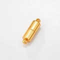 Gold plated cylindrical magnetic clasp connector for DIY jewelry necklaces and bracelets - 18K Gold Plated: 20*6mm
