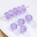 Amethyst purple 12mm lampwork glass beads with textured ripple surface for DIY jewelry - (1 Piece) / Purple Hammered (23#)
