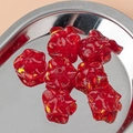 Rote Glasperle in Blumenform mit bunten Flocken für DIY-Schmuckherstellung - Rot Transparent Stern Stil (9#)