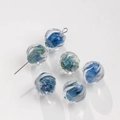 Blue-green spiral lampwork glass beads for DIY bracelet jewelry making accessories - 4# Blue-Green Spiral (12mm)