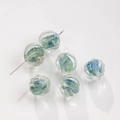Blue and green gradient glass bead with internal spiral for DIY jewelry making - 5# Blue Green Mixed (12mm)