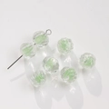 Light green gradient lampwork glass beads with spiral texture for DIY bracelet jewelry - 9# Light Green Core (10mm)