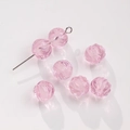 Pink gradient lampwork glass pumpkin beads with silver pin for DIY jewelry making - 10# Pink Texture (10mm)