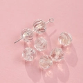 Handlamped glass beads with spiral texture and gradient finish for DIY jewelry - 11# Transparent Polarized (10mm)