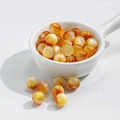 Orange translucent cat-eye beads for DIY jewelry with natural gradient finish - Amber (Clear)