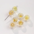 Amber gradient lampwork glass bead with spiral texture for DIY bracelet jewelry - 17# Amber Texture (10mm)