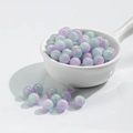 Perles œil de chat dégradé violet et bleu avec effet poussière d'étoile pour bijoux - Lot de 10 Pièces / 8mm Violet Bleu Lac Doré