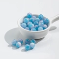 Blue-purple gradient cat-eye beads with golden pearlescent finish for DIY jewelry - 10 Beads / 10mm / Gold Foil Blue Pink