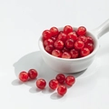 Polished red resin beads with a gold-leaf finish for DIY jewelry bracelet making - 10 Pieces Pack / 10mm Gilded Dark Red