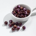 Deep purple and brown resin beads with pearlescent marble effect for DIY jewelry - 10 Pieces Pack / Purple Gold / 10mm