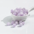 Translucent light purple lavender cat eye beads for DIY handmade jewelry crafts - 10 Beads / 10mm / Gold Foil Purple