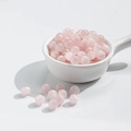 Translucent pink cat eye beads with starry gold effect for DIY jewelry making - 10 Beads / 8mm / Gold Foil Pink