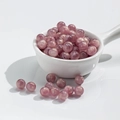 DIY translucent purple resin beads with cat-eye effect for bracelets and necklaces - 8mm Gilded Light Purple