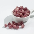 Lilac purple resin round beads with cat-eye effect for DIY jewelry making - 10mm Gilded Light Purple