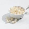 Creamy white 8mm cat eye beads with pearlescent luster for DIY jewelry making - 8mm / 10 Beads / Starry Cream White