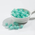 Mint green macaron-style cat-eye loose beads for DIY handmade jewelry crafts - 8mm / 10 Beads / Gilding Lake Blue