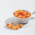 Orange cat-eye glass loose beads with shimmer for handmade jewelry bracelets - 10mm / 10 Beads / Gold Foil Orange